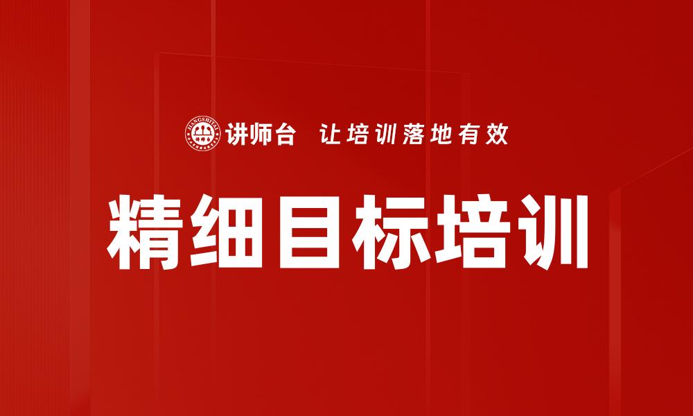 精细目标培训