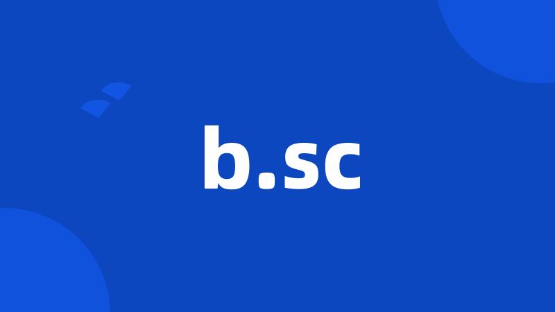 b.sc