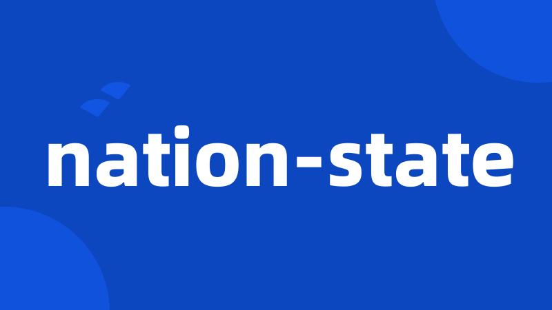 nation-state