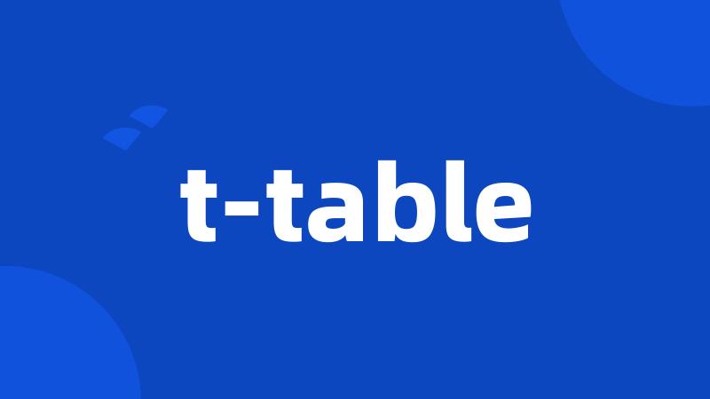 t-table