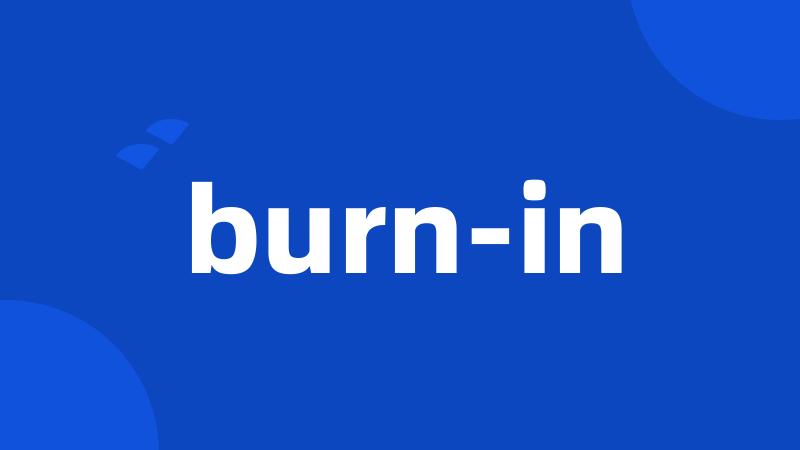 burn-in