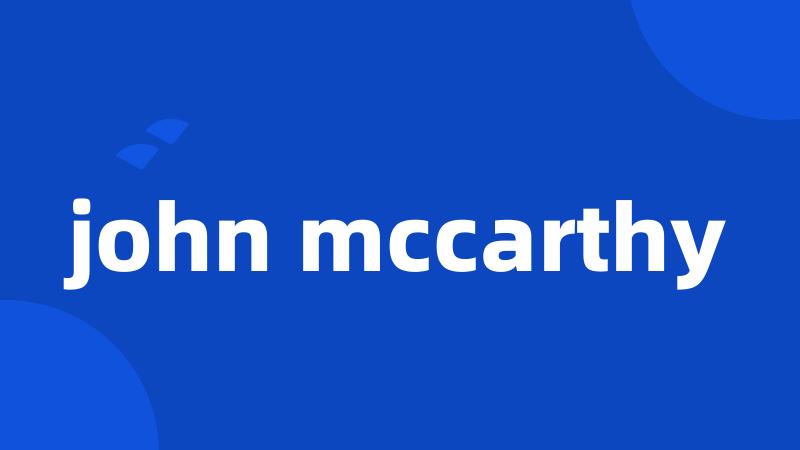 john mccarthy