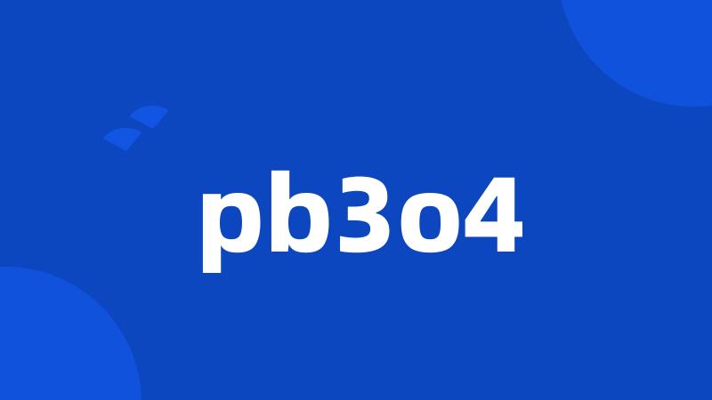 pb3o4