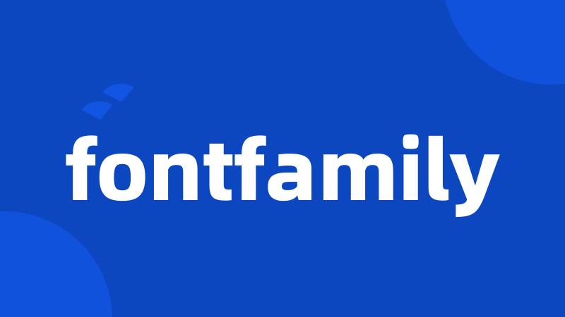 fontfamily