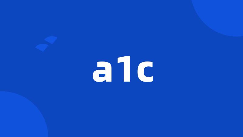 a1c