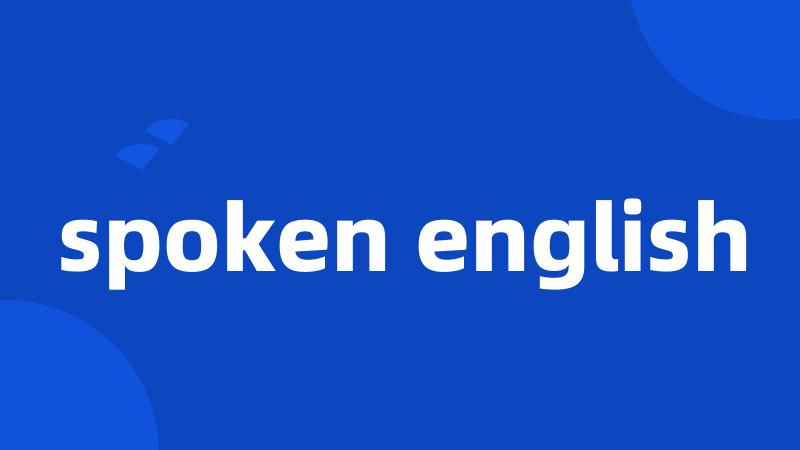 spoken english