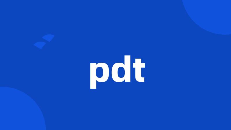 pdt