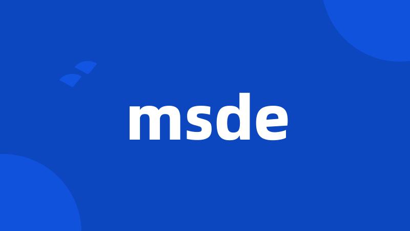msde