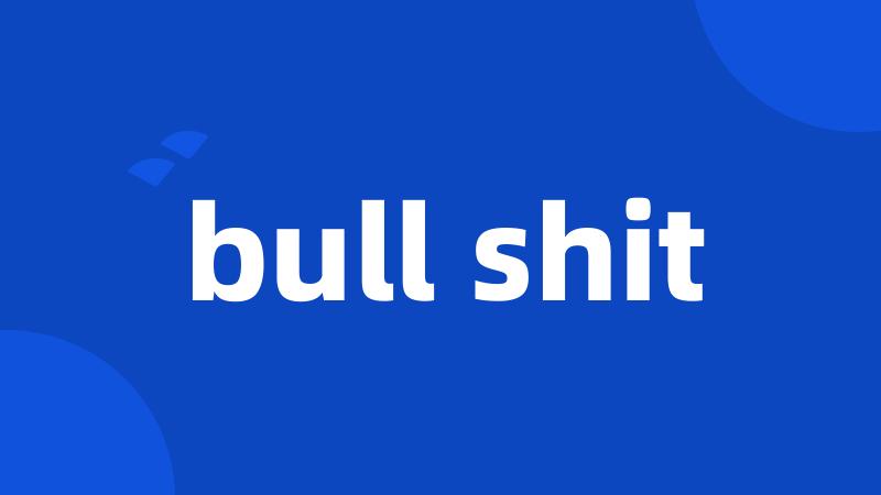 bull shit