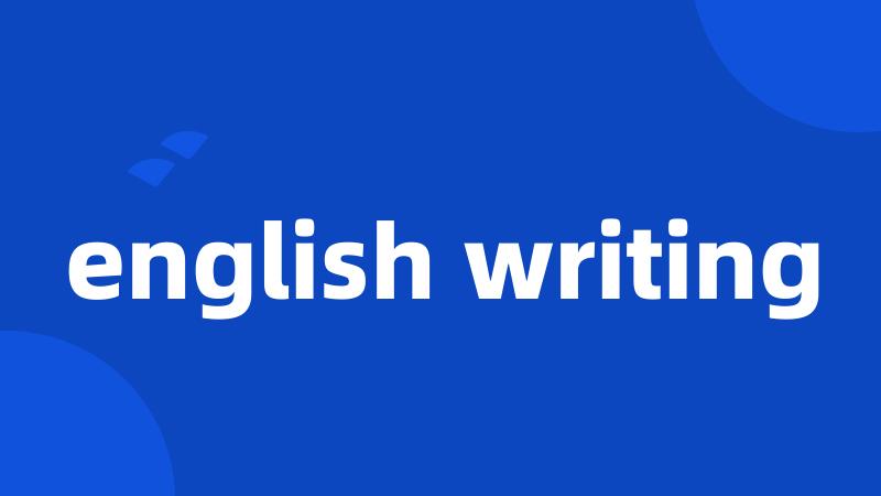 english writing