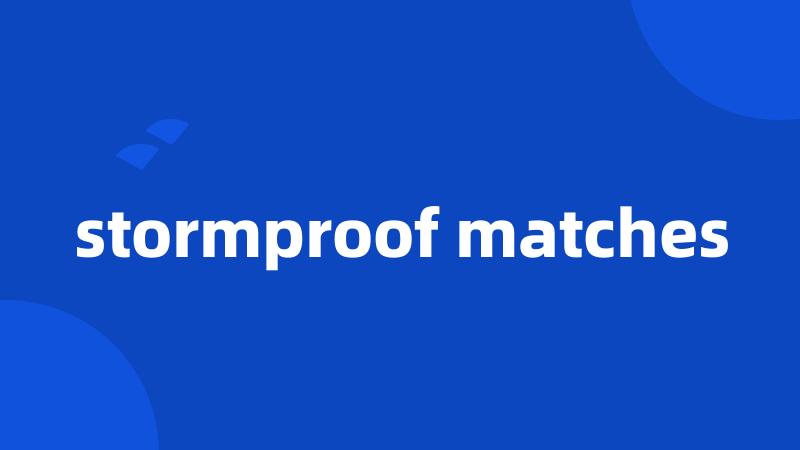 stormproof matches