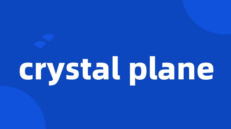 crystal plane