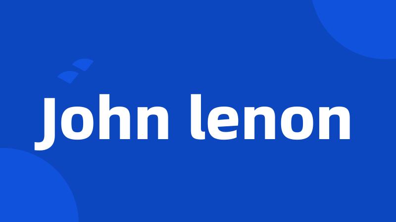 John lenon