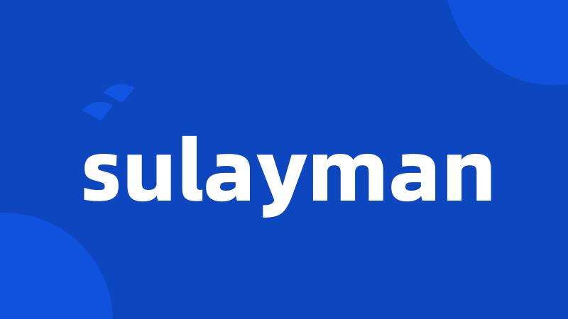 sulayman