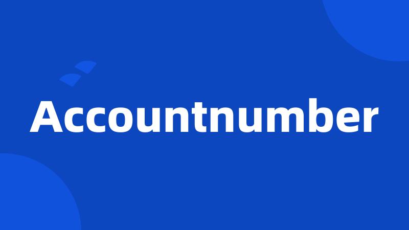 Accountnumber