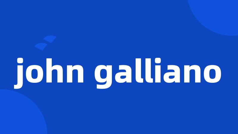 john galliano