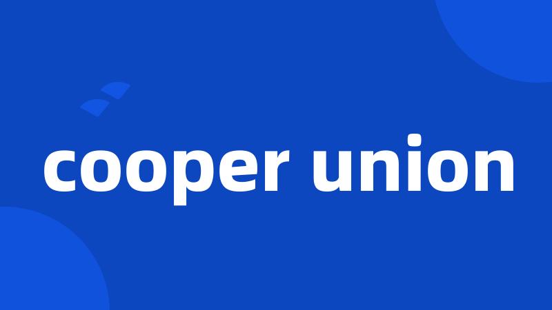cooper union