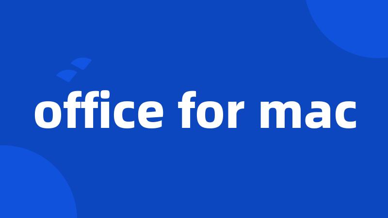 office for mac