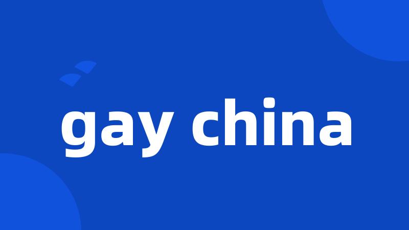gay china