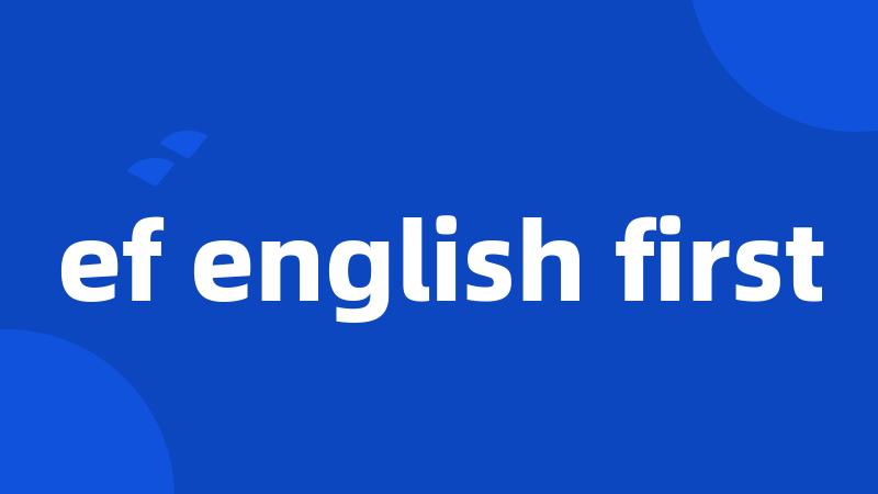 ef english first