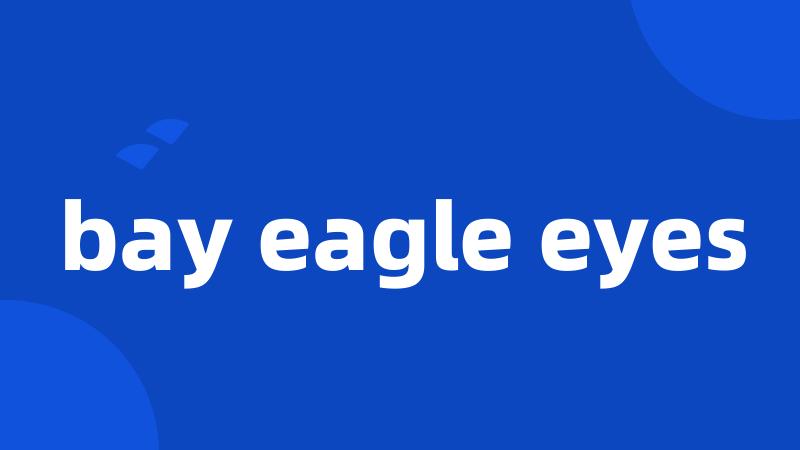 bay eagle eyes