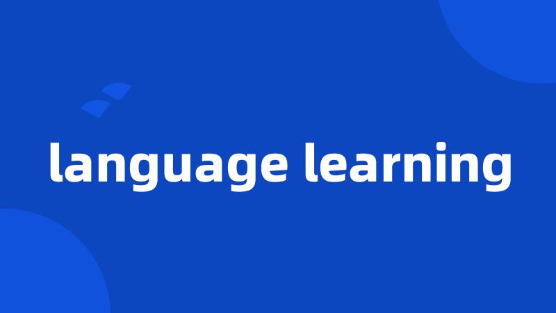 language learning