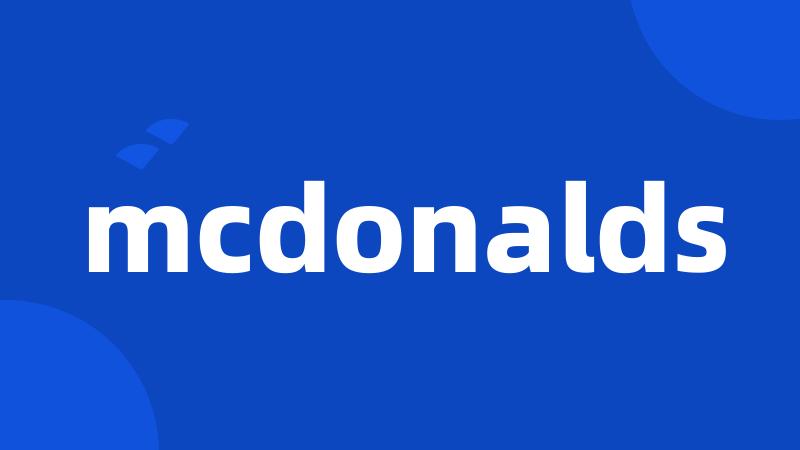 mcdonalds