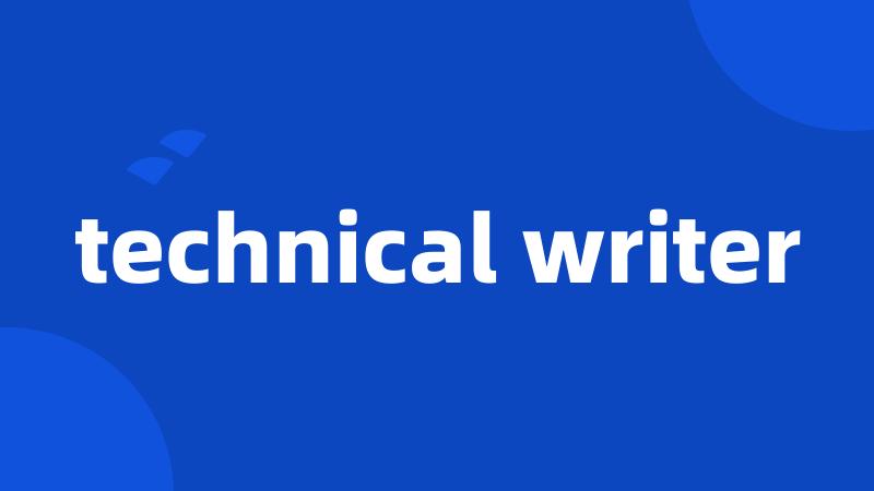 technical writer