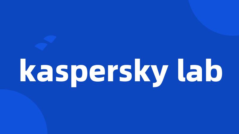 kaspersky lab