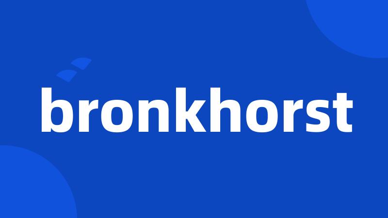 bronkhorst