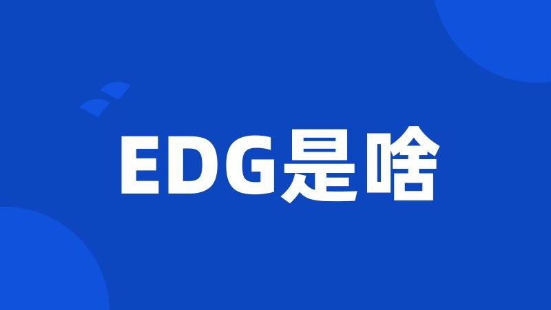 EDG是啥