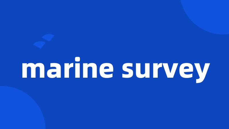 marine survey