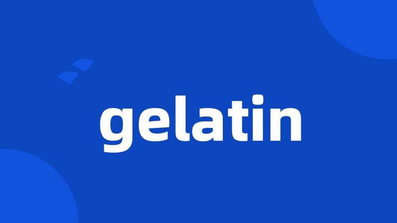 gelatin