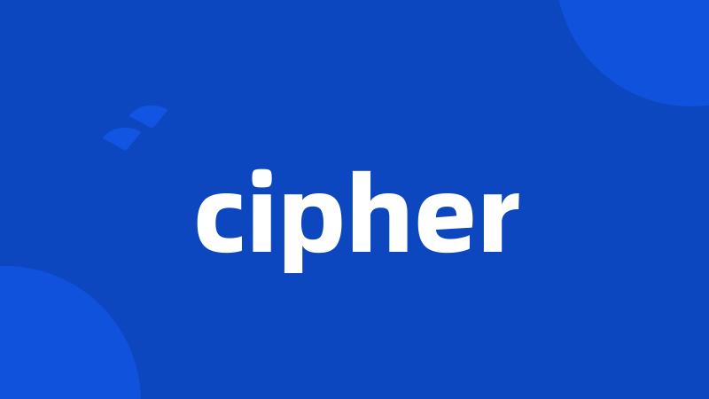 cipher