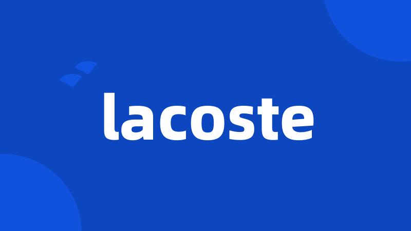 lacoste