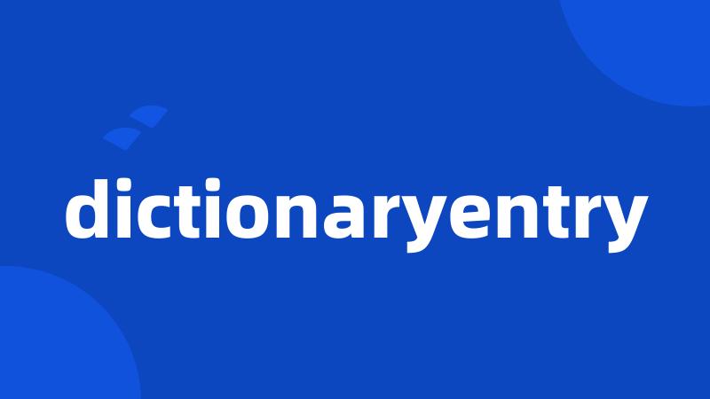 dictionaryentry