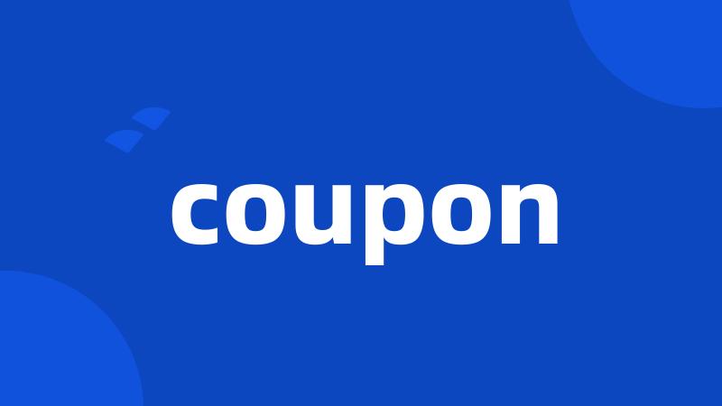 coupon