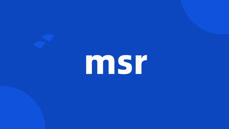 msr