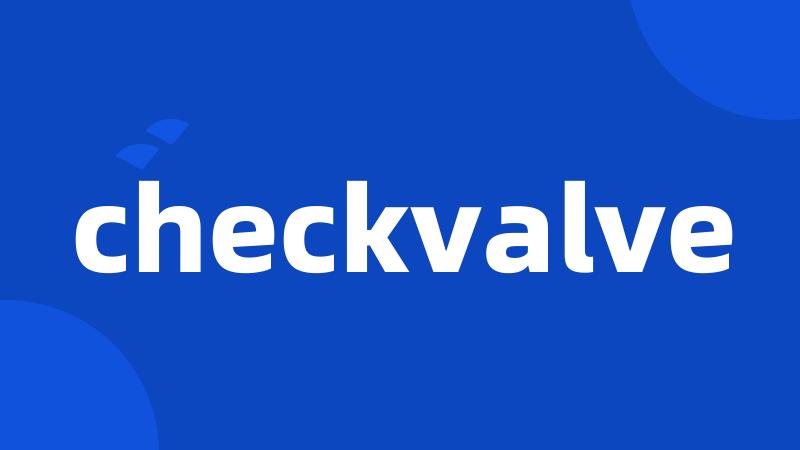 checkvalve