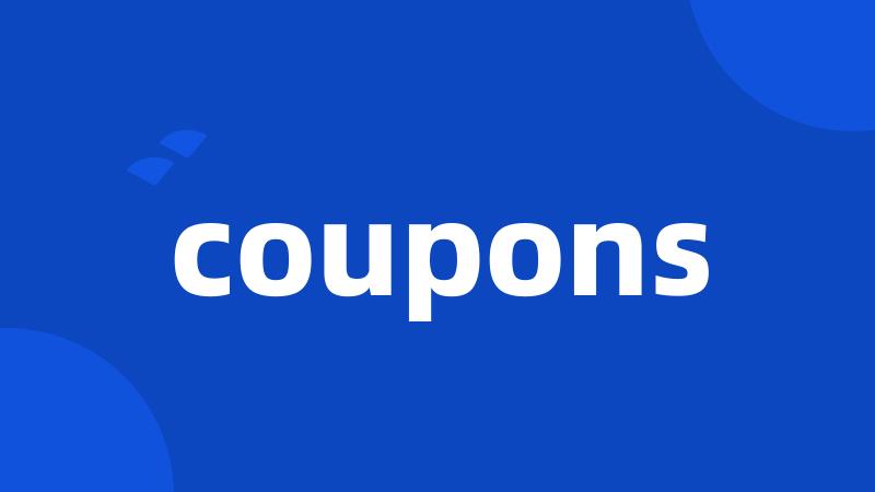 coupons