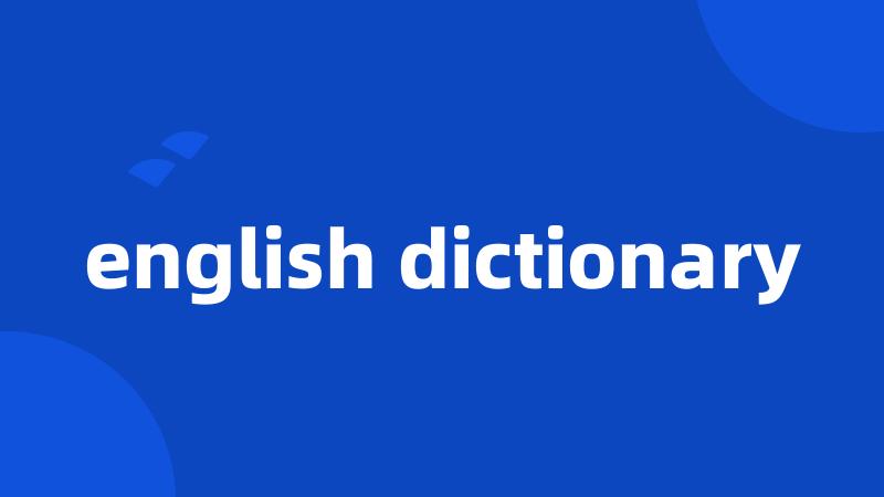 english dictionary