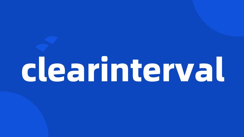 clearinterval