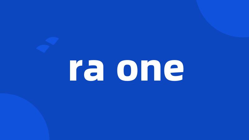 ra one
