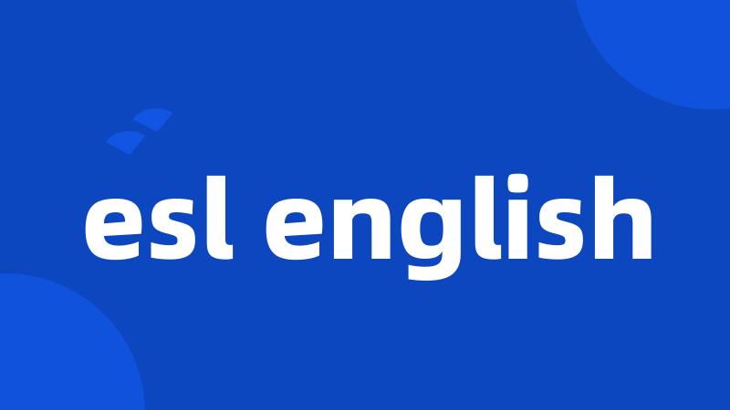 esl english