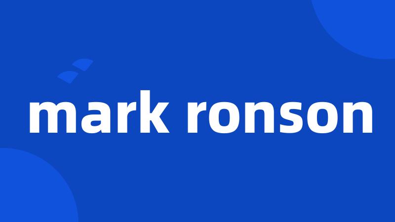 mark ronson