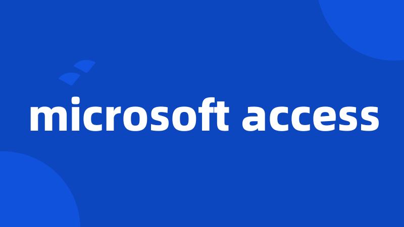 microsoft access