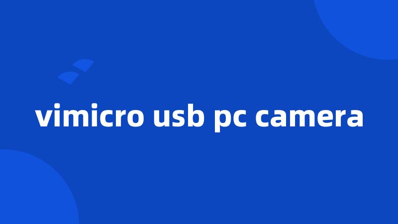 vimicro usb pc camera