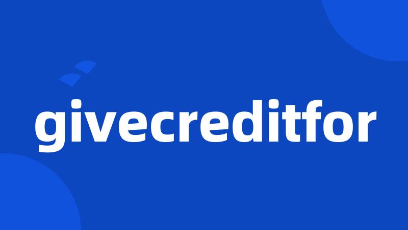 givecreditfor