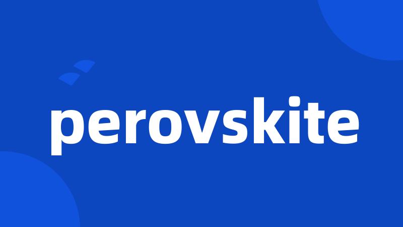 perovskite