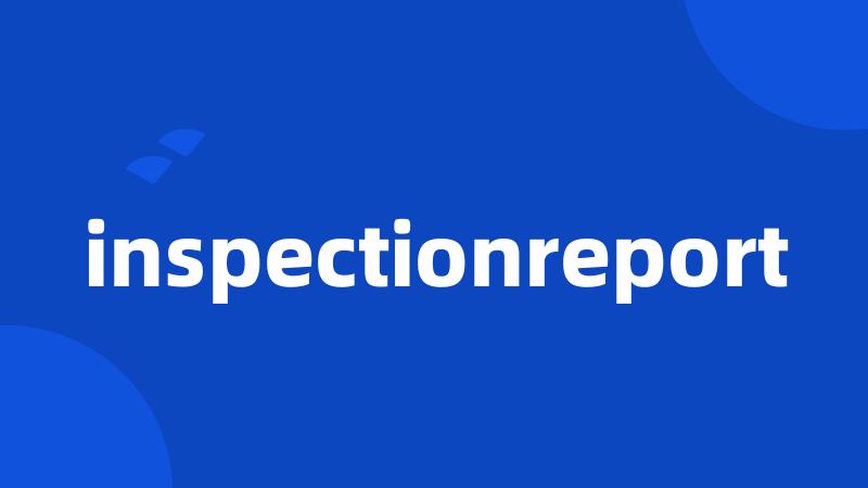 inspectionreport